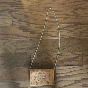 Free People Elegant Tan Crossbody Bag or clutch